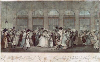 The Palais Royal Gallery&39;s Walk ، 1787 بواسطة فيليبيرت لويس ديبوكورت